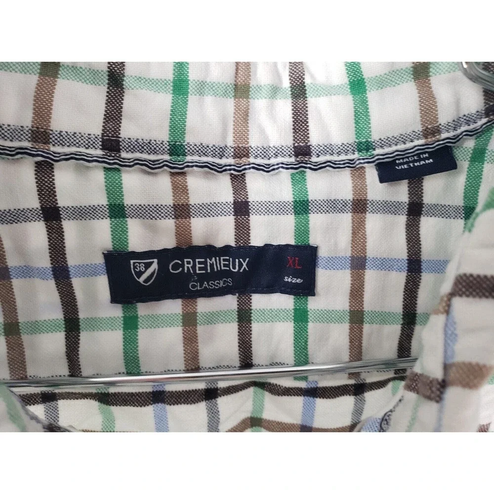 Daniel Cremieux Colorful Plaid Striped‎ Mens Size XL Button Down Long Sleeve